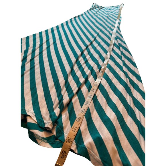 Paradise Maxi Dress Blue White Striped Backless‎ Sleeveless Asymmetrical Hem  L - Picture 7 of 15